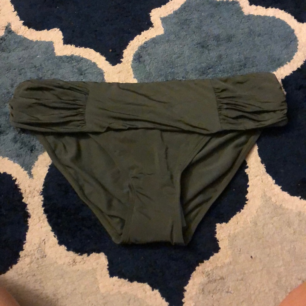 BNWT Panache khaki green fold over swim bottom M
